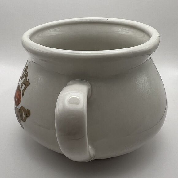 Vintage Mushroom Soup Recipe Mug Crock Bowl Handle Glazed Stoneware 16 Oz Cup - Picture 5 of 9